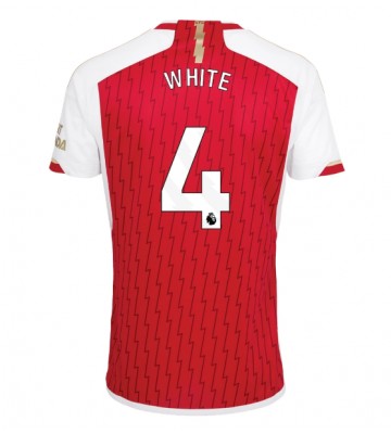 Arsenal Ben White #4 Primera Equipación 2023-24 Manga Corta